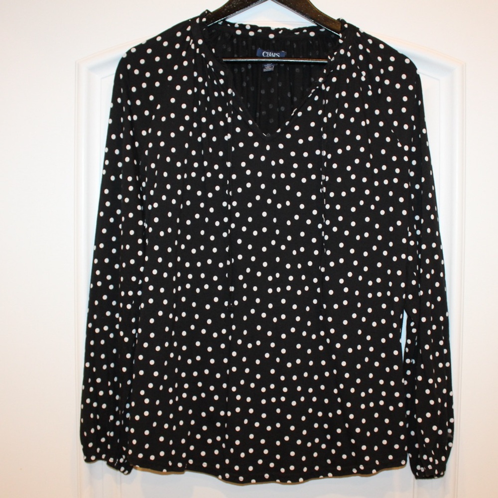 Chaps polka dot top (women’s L)